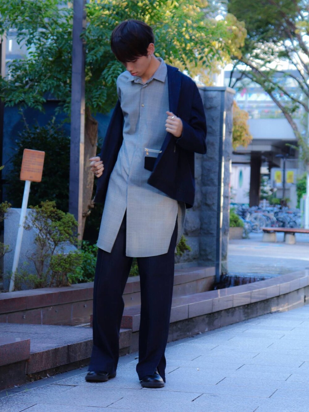 CULLNI（クルニ）の「2019秋冬 グレンチェックロングシャツ（シャツ 