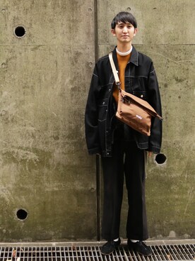 「Anello」｜「アイテム（スラックス）」を使った、tune-is-a-penさん（メンズ・175cm）の冬コーディネート