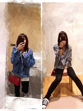 「GRL（グレイル）のアイテム（デニムジャケット）」を使った、yUri*さん（レディース・157cm）の春コーディネート