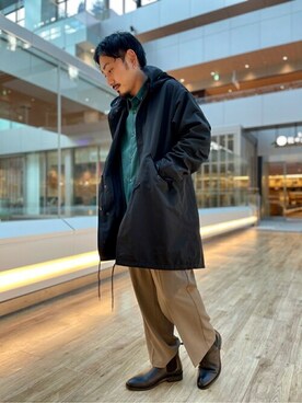 「417 EDIFICE（フォーワンセブンエディフィス）のアイテム（モッズコート）」を使った、daiさん（メンズ・171cm）の秋コーディネート