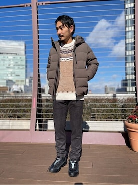 「417 EDIFICE（フォーワンセブンエディフィス）のアイテム（ダウンジャケット/コート）」を使った、daiさん（メンズ・171cm）の冬コーディネート