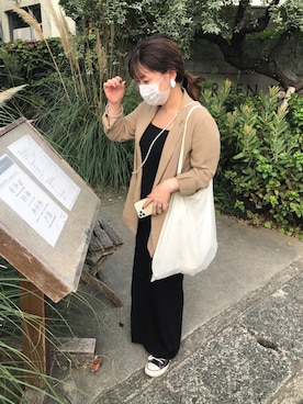「SHENERY（シーナリー）のアイテム（チョーカー）」を使った、KITAHARAさん（レディース・152cm）の秋コーディネート