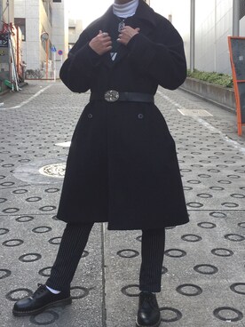「Chrome Hearts」｜「アイテム（ローファー）」を使った、ソラさん（メンズ・176cm）の冬コーディネート