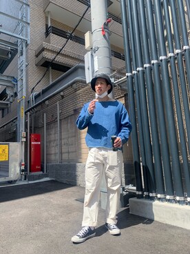 「YSTRDY's TMRRW（イエスタデイズトゥモロー）のアイテム（トップス）」を使った、sou0729さん（メンズ・171cm）の春コーディネート