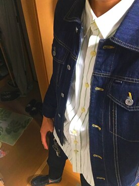 「アイテム（デニムジャケット）」を使った、Ｙさん（メンズ・193cm）の春コーディネート
