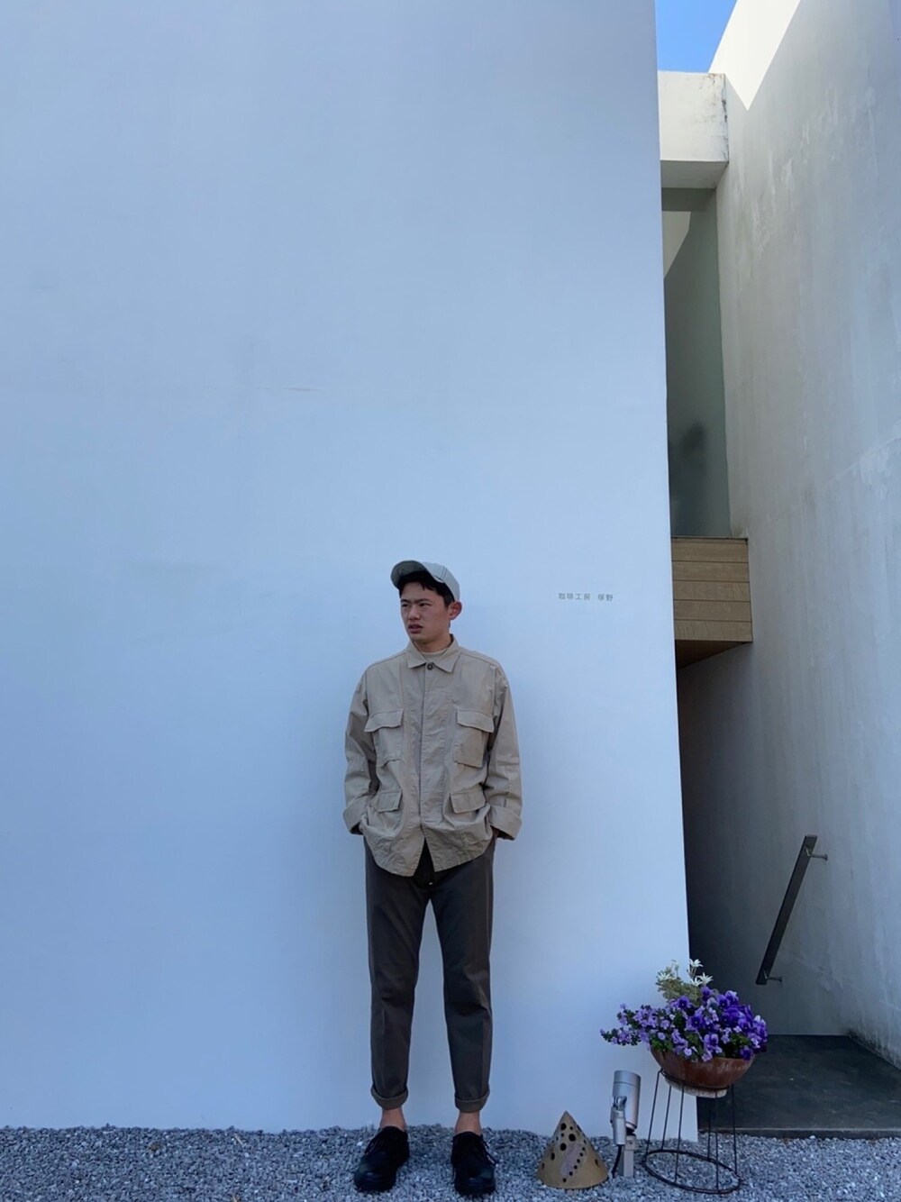 「キャップ、ジーユー、UNIQLO、ニコアンド」｜「niko and...のアイテム（キャップ、グレー系）」を使った、yuuuuuuk1111さん（メンズ・166cm）の冬コーディネートの1枚目の写真
