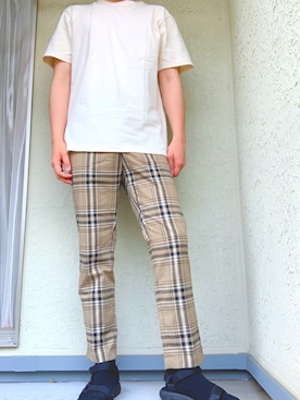 「クルーネックTシャツ」｜@kaoruさん（メンズ・177cm）の春コーディネート
