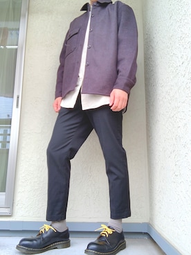 「UNIQLO（ユニクロ）のアイテム（トップス、ブラウン系）」を使った、@kaoruさん（メンズ・177cm）の秋コーディネート