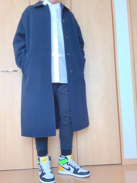 「UNIQLO（ユニクロ）のアイテム（ジャケット/アウター、ブルー系）」を使った、@kaoruさん（メンズ・177cm）の冬コーディネート