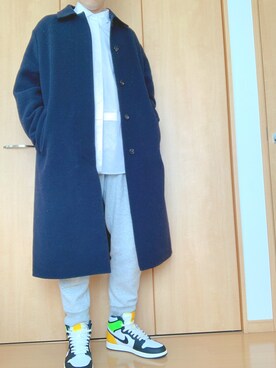 「UNIQLO（ユニクロ）のアイテム（ジャケット/アウター、ブルー系）」を使った、@kaoruさん（メンズ・177cm）の冬コーディネート
