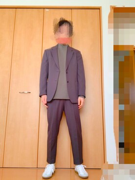 「UNIQLOU」｜「アイテム（その他アウター）」を使った、@kaoruさん（メンズ・177cm）の冬コーディネート
