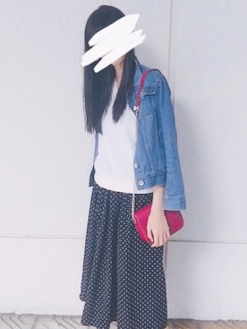 「INGNI（イング）のアイテム（Tシャツ/カットソー、ホワイト系）」を使った、りー❤️さん（レディース・168cm）の夏コーディネート