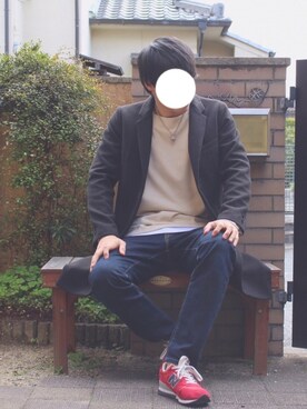 「ドラフトリーバイス」｜「アイテム（チェスターコート）」を使った、むらりゅーさん（メンズ・176cm）の冬コーディネート