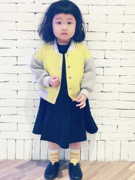 「NOのアイテム」を使った、肉妹さん（キッズ・90cm）の冬コーディネート