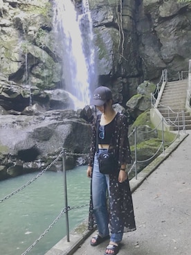 「海」｜「アイテム（その他アウター）」を使った、naoさん（レディース・157cm）の夏コーディネート