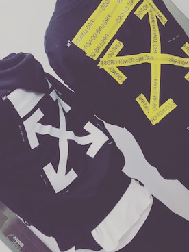 「OFF-WHITE」｜「アイテム（スウェット）」を使った、koukiさん（メンズ・167cm）の冬コーディネート