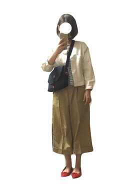 「yuni（ユニ　）のアイテム（ノーカラージャケット）」を使った、みさん（レディース・164cm）の春コーディネート
