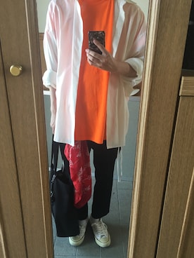 「SISE（シセ）のアイテム（パンツ）」を使った、kabuさん（メンズ・173cm）の夏コーディネート