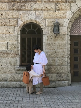 「MEZZO（メゾ）のアイテム」を使った、ERIさん（レディース・161cm）の春コーディネート