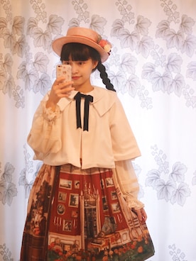 「アイテム（サンバイザー、ピンク系）」を使った、莨十月さん（レディース・163cm）の春コーディネート