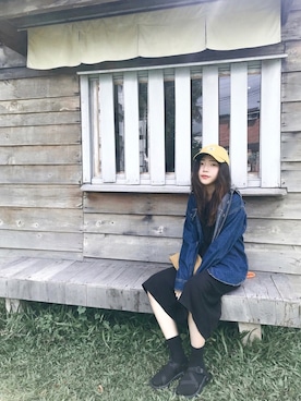 「oqLiq（オークリック）のアイテム（バッグ）」を使った、Joannさん（レディース・162cm）の秋コーディネート