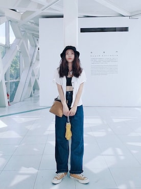 「oqLiq（オークリック）のアイテム（バッグ）」を使った、Joannさん（レディース・162cm）の秋コーディネート