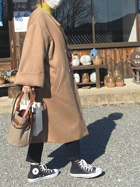 「ハイカット」｜「アイテム（ジャケット/アウター）」を使った、なみなみなさん（レディース・156cm）の冬コーディネート