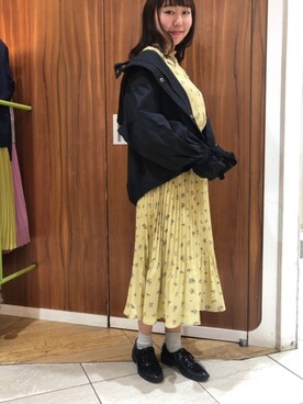 「プリーツ」｜「アイテム（マウンテンパーカー）」を使った、kabuさん（レディース・156cm）の冬コーディネート