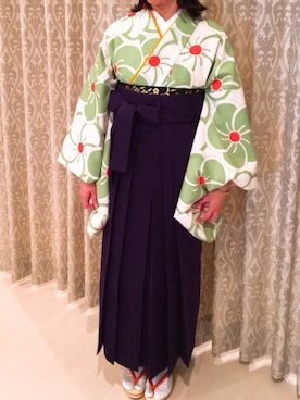 「袴」｜「アイテム（その他）」を使った、kabuさん（レディース・156cm）の春コーディネート