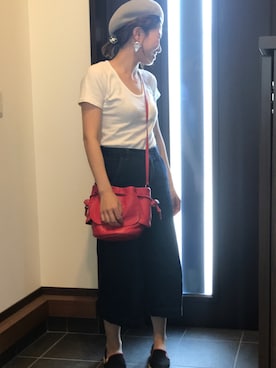 「Rivieras（リビエラ）のRivieras/メッシュコンビ（スリッポン、その他）」を使った、chiiikaさん（レディース・156cm）の夏コーディネート