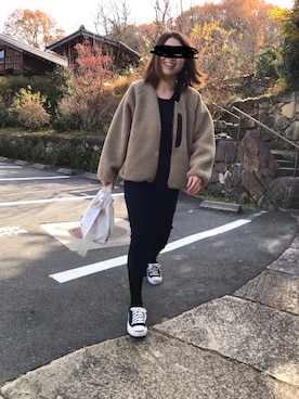 「アイテム（ブルゾン）」を使った、chiiikaさん（レディース・156cm・30代）の冬コーディネート