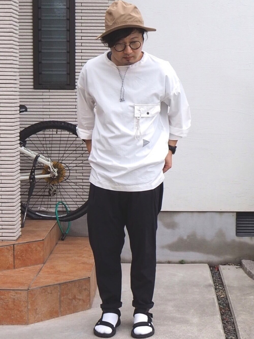 andwander/アンドワンダー dry rip long pullover ドライリップロング 