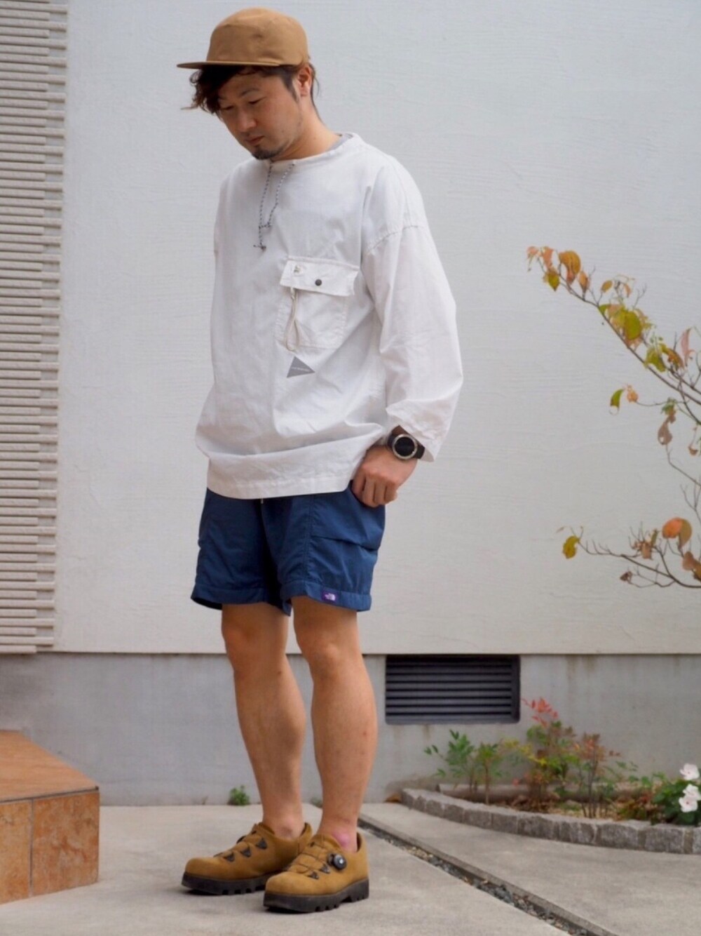 andwander/アンドワンダー dry rip long pullover ドライリップロング 