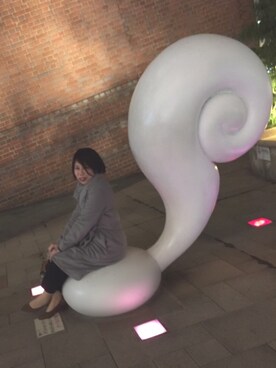 「RETRO GIRL（レトロガール）のアイテム（ダウンジャケット/コート）」を使った、えんさん（レディース・156cm）の春コーディネート