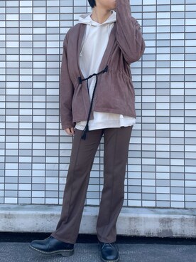 「Oriens JOURNAL STANDARD（オリエンス ジャーナルスタンダード）のアイテム（パンツ）」を使った、yu___naoさん（メンズ・175cm）の冬コーディネート