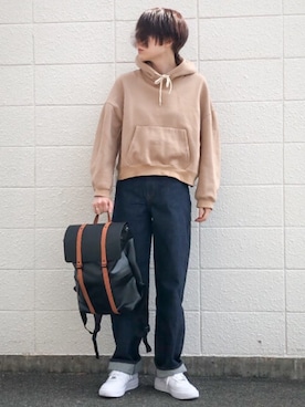 「アイテム（その他、ブラウン系）」を使った、reiさん（レディース・164cm）の春コーディネート