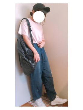 「NANO universe（ナノユニバース）のアイテム（キャップ）」を使った、ら い ◎さん（レディース・157cm）の夏コーディネート