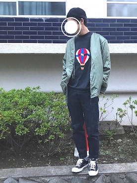 「STILL BY HAND」｜「アイテム（ブルゾン）」を使った、古川元気さん（メンズ・176cm）の秋コーディネート
