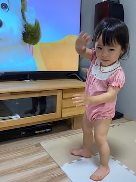 「アイテム（ロンパース、レッド系）」を使った、kyoto37さん（キッズ・70cm）の夏コーディネート