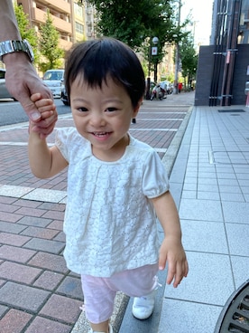 「sense of wonder（センスオブワンダー）のアイテム（トップス）」を使った、kyoto37さん（キッズ・70cm）の夏コーディネート