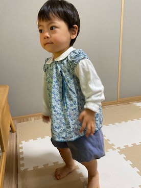 「COMME CA DU MODE（コムサデモード）のアイテム」を使った、kyoto37さん（キッズ・80cm）の秋コーディネート