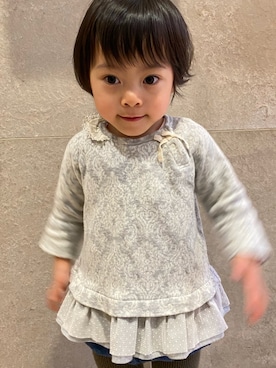 「sense of wonder（センスオブワンダー）のアイテム（トップス）」を使った、kyoto37さん（キッズ・80cm）の冬コーディネート
