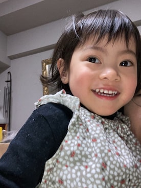 「Tartine et Chocolat（タルティーヌエショコラ）のアイテム（ワンピース/ドレス）」を使った、kyoto37さん（キッズ・80cm）の春コーディネート