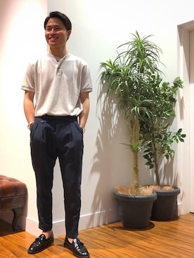 「nano universe」｜nano・universe ららぽーと海老名 Mensさん（メンズ・170cm）の夏コーディネート