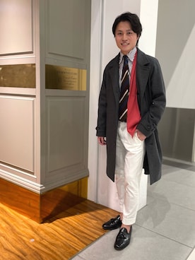 「NANO universe（ナノユニバース）のアイテム（その他アウター）」を使った、nano・universe ららぽーと海老名 Mensさん（メンズ・172cm）の冬コーディネート