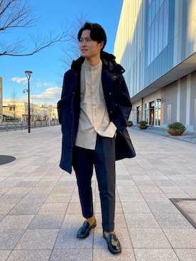 「NANO universe（ナノユニバース）のアイテム（マウンテンパーカー）」を使った、nano・universe ららぽーと海老名 Mensさん（メンズ・172cm）の冬コーディネート