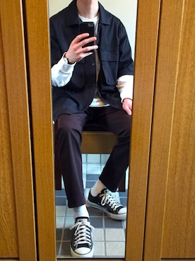 komさん（メンズ・175cm）の春コーディネート