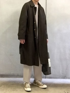 「ct70」｜「アイテム（ステンカラーコート）」を使った、komさん（メンズ・175cm）の秋コーディネート