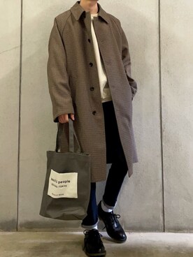 「ZOZO（ゾゾ）のストレートデニムパンツ［MEN］（デニムパンツ）」を使った、komさん（メンズ・175cm）の冬コーディネート