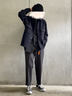 komさん（メンズ・175cm）の春コーディネート